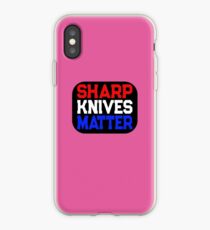 Culinary Sharp Knives Matter Patriotic Cooking Chef iPhone Case
