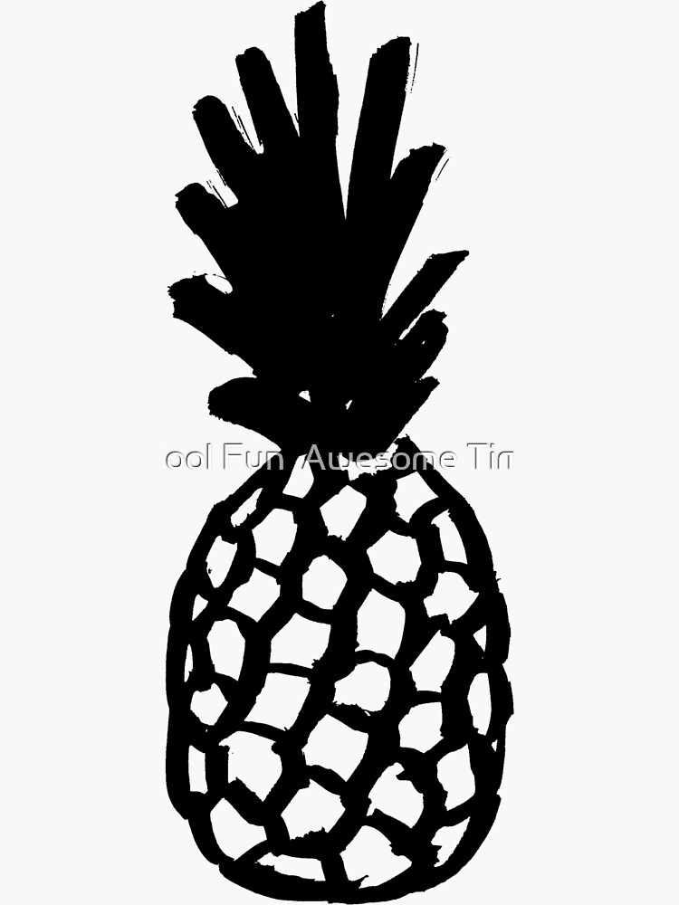 "Black Pineapple" Sticker by CFAT Redbubble