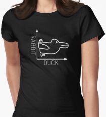 Wittgenstein Rabbit Duck Illusion Women's Fitted T-Shirt