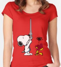 He-Dog and Battle Bird Women's Fitted Scoop T-Shirt