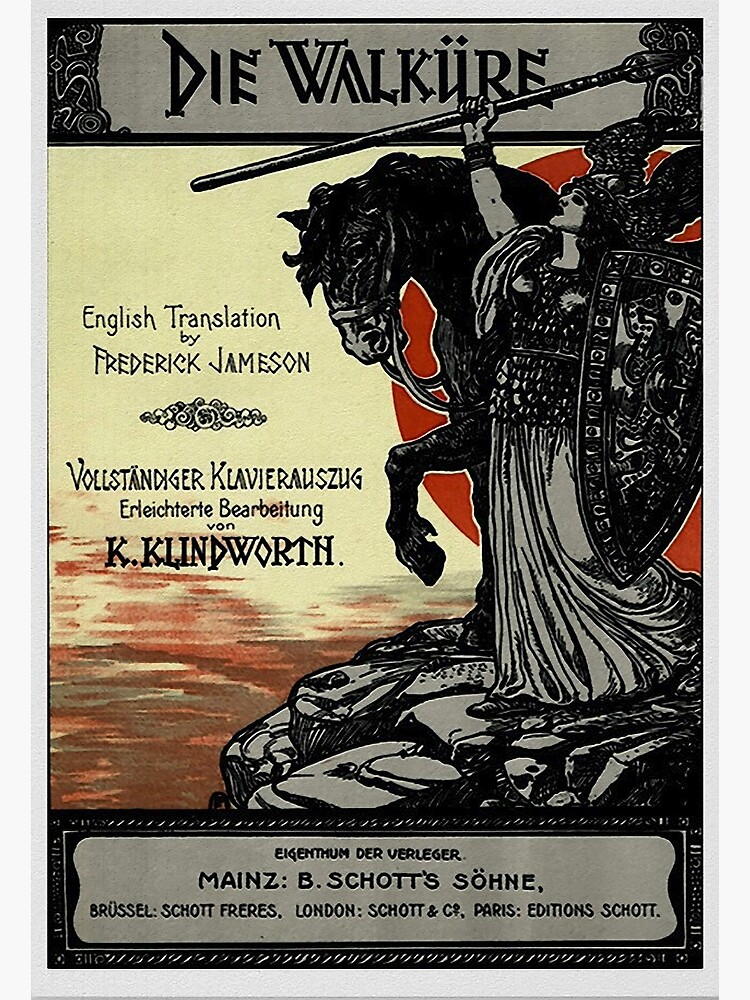 Vintage Poster, Wagner's opera Die Walküre, 1899 by edsimoneit