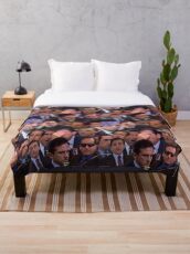 The Office Set Throw Blanket