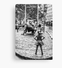 Fearless Girl & Bull NYC Canvas Print