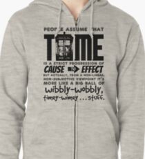 Wibbly-Wobbly Timey-Wimey...Stuff. Zipped Hoodie