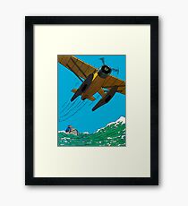Tintin Airplane Print Framed Print