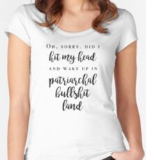 Nicole Haught - Patriarchal Bullshit Land Women's Fitted Scoop T-Shirt