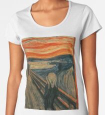 Edvard Munch - Der Schrei Frauen Premium T-Shirts
