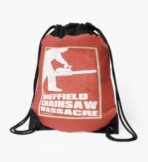 THE SHEFFIELD CHAINSAW MASSACRE POSTER Drawstring Bag
