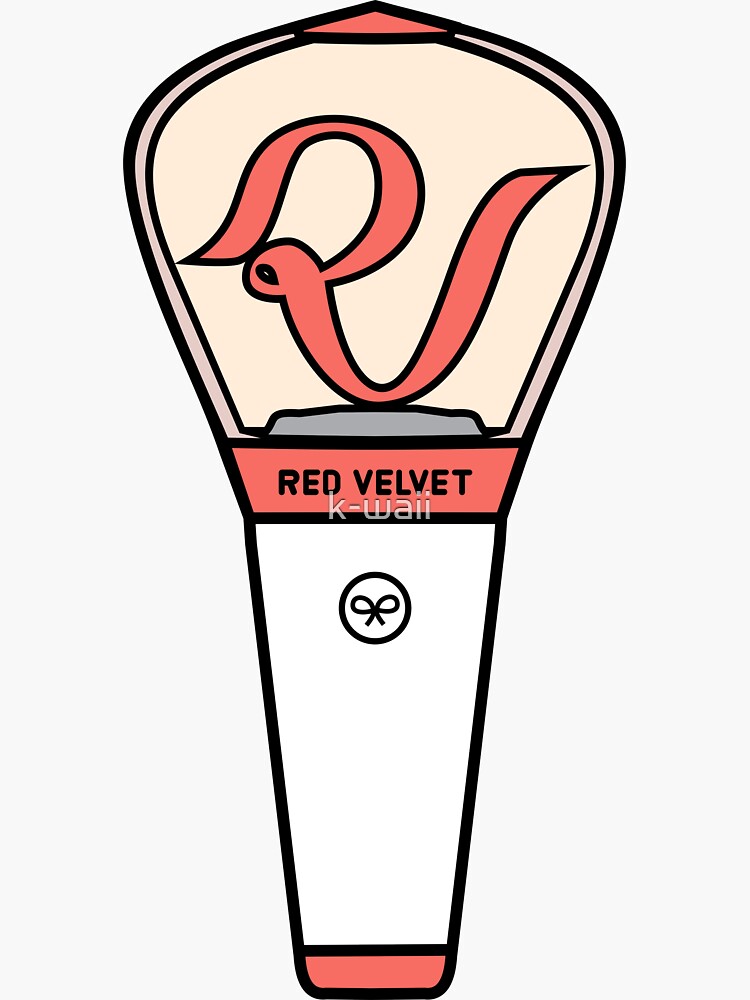 red velvet lightstick sticker by k waii redbubble