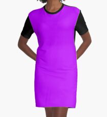 Solid Colour | Electric Purple | Neon purple 2 Graphic T-Shirt Dress