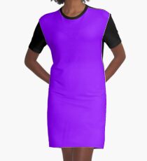 Solid Colour | Electric Violet | Neon Violet Graphic T-Shirt Dress