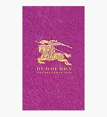 Purple Burberry Photographic Print
