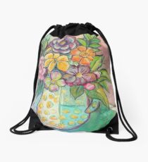 Bright Floral Home Decor Drawstring Bag