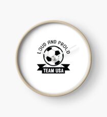 USA National Team Soccer Fan Shirt Clock