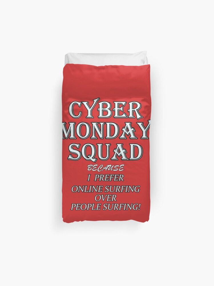 Funny Cyber Monday Shirt Christmas Online Shopping Design Duvet