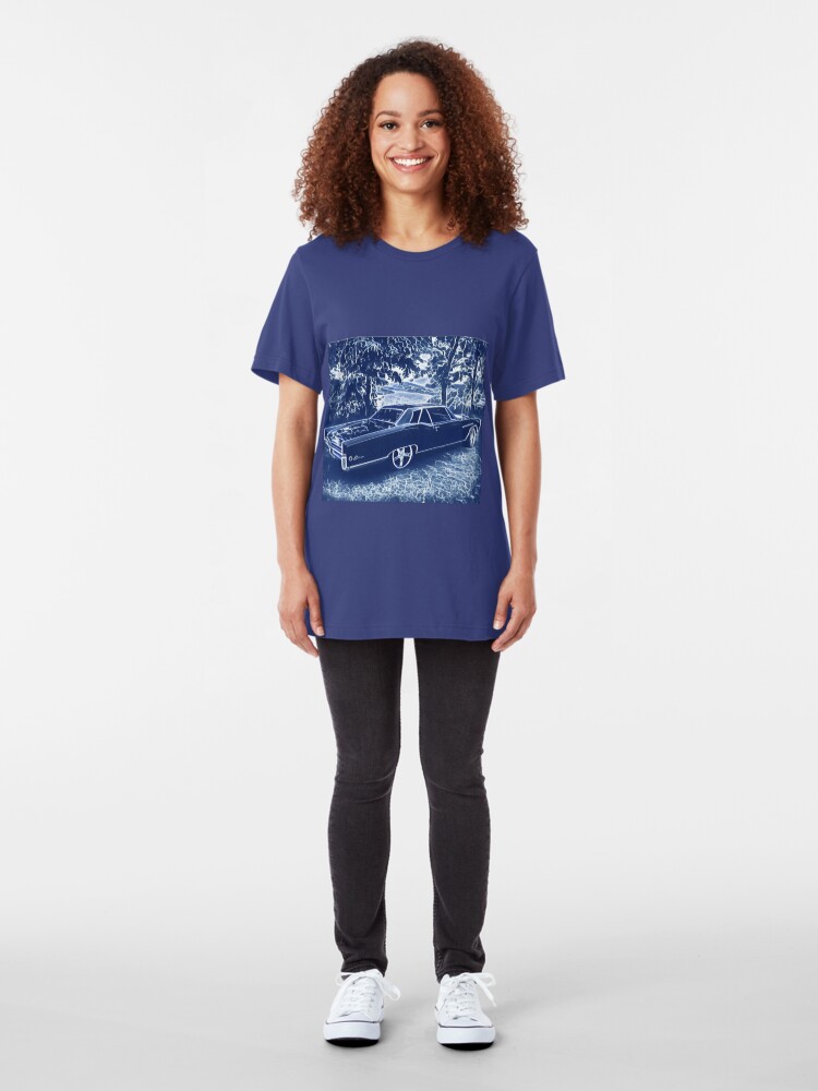 Alternate view of Buick Electra in Blue Electric Slim Fit T-Shirt