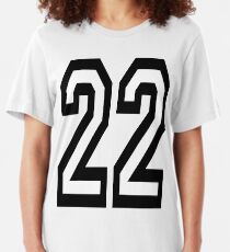 22, TEAM, SPORTS, NUMBER 22, TWENTY, TWO, Twenty Second, Competition, Slim Fit T-Shirt