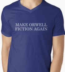 Camiseta de cuello en V Haz Orwell Fiction Again