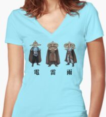 3 Stürme - 電 雷 雨 - Große Probleme in Little China 1986 Shirt mit V-Ausschnitt