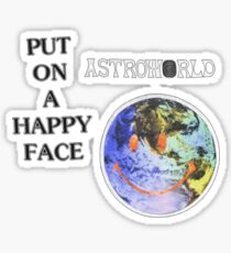 Astroworld Put On A Happy Face logo Sticker