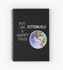 Astroworld Put On A Happy Face logo Spiral Notebook