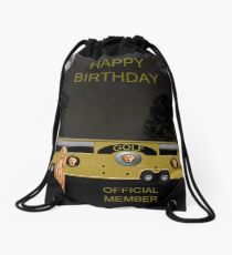 Golf World Tour Scream Tour Bus Happy Birthday Drawstring Bag