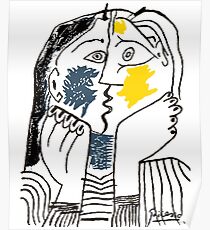 Pablo Picasso Kiss 1979 Artwork Reproduction For T Shirt, Framed Prints Poster