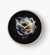 Classic white rose Clock