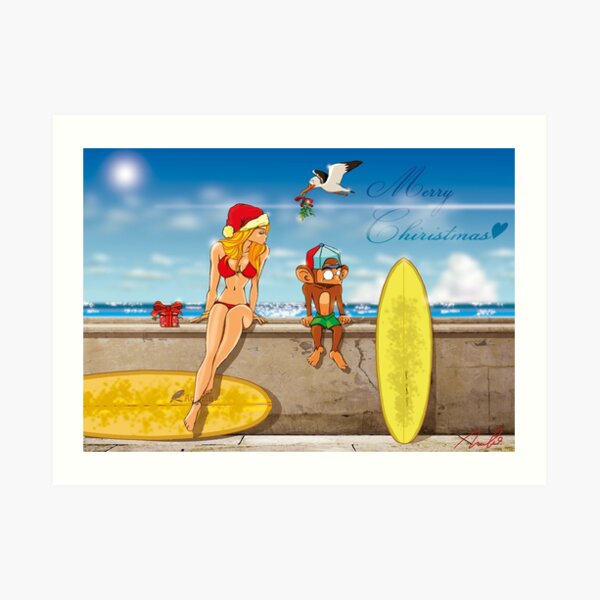 Summer Christmas Art Print
