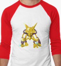 Alakazam Pokemon Simple No Borders Men's Baseball ¾ T-Shirt