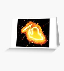 Psycho man burning Greeting Card