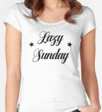 Lazy Sunday T-Shirt Women's Fitted Scoop T-Shirt