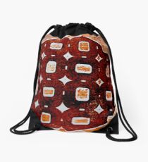 The Orange Plate (Collagraph 2) Drawstring Bag