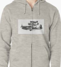 P51 Fighter Zipped Hoodie