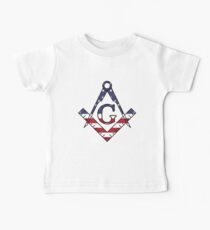 Masonic symbol American flag Baby Tee