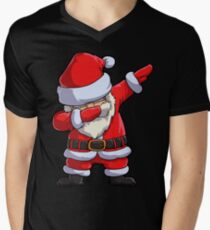 Dabbing Santa T Shirt Claus Christmas Funny Dab X-mas Gifts Kids Boys Girls Men Women Men's V-Neck T-Shirt