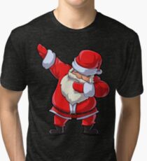 Dabbing Santa T Shirt Claus Christmas Funny Dab X-mas Gifts Kids Boys Girls Youth Tri-blend T-Shirt