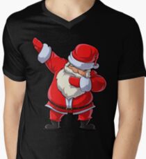 Dabbing Santa T Shirt Claus Christmas Funny Dab X-mas Gifts Kids Boys Girls Youth Men's V-Neck T-Shirt