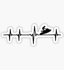 Herzschlag Heartbeat Jetski Sticker