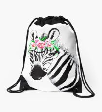 Zebra wirh Gläser Rucksackbeutel