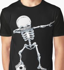 Dabbing Skeleton Soccer T Shirt Halloween Costume Skull Funny Scary Gifts Kids Boys Youth Men Graphic T-Shirt