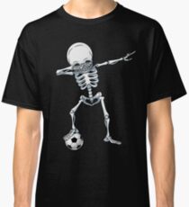 Dabbing Skeleton Soccer T Shirt Halloween Costume Skull Funny Scary Gifts Kids Boys Youth Men Classic T-Shirt