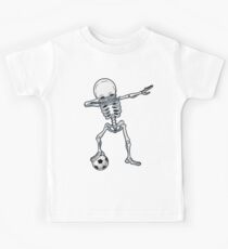 Dabbing Skeleton Soccer T Shirt Halloween Costume Skull Funny Scary Gifts Kids Boys Youth Men Kids Tee