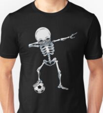 Dabbing Skeleton Soccer T Shirt Halloween Costume Skull Funny Scary Gifts Kids Boys Youth Men Unisex T-Shirt