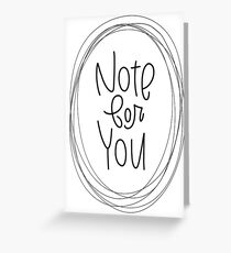 "Note for You" card Greeting Card