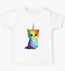 Caticorn T shirt Cat Unicorn Kittycorn Meowgical Rainbow Gifts Kids Girls Women Funny Cute Tees Kids T-Shirt