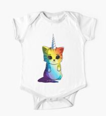 Caticorn T-Shirt Katze Einhorn Kittycorn Meowgical Rainbow Geschenke Kinder Mädchen Frauen Lustige Cute Tees Baby Body Kurzarm