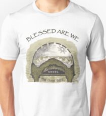 Flache Erde Antike Kosmologie Weltdiagramm Gottes Firmament Raum Kuppel Karte Slim Fit T-Shirt