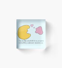 Enzyme and Substrate Love Story Acrylic Block
