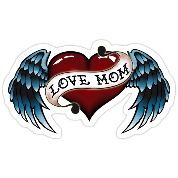  Tattoo  Love  Mom Stickers by tattoofreak Redbubble